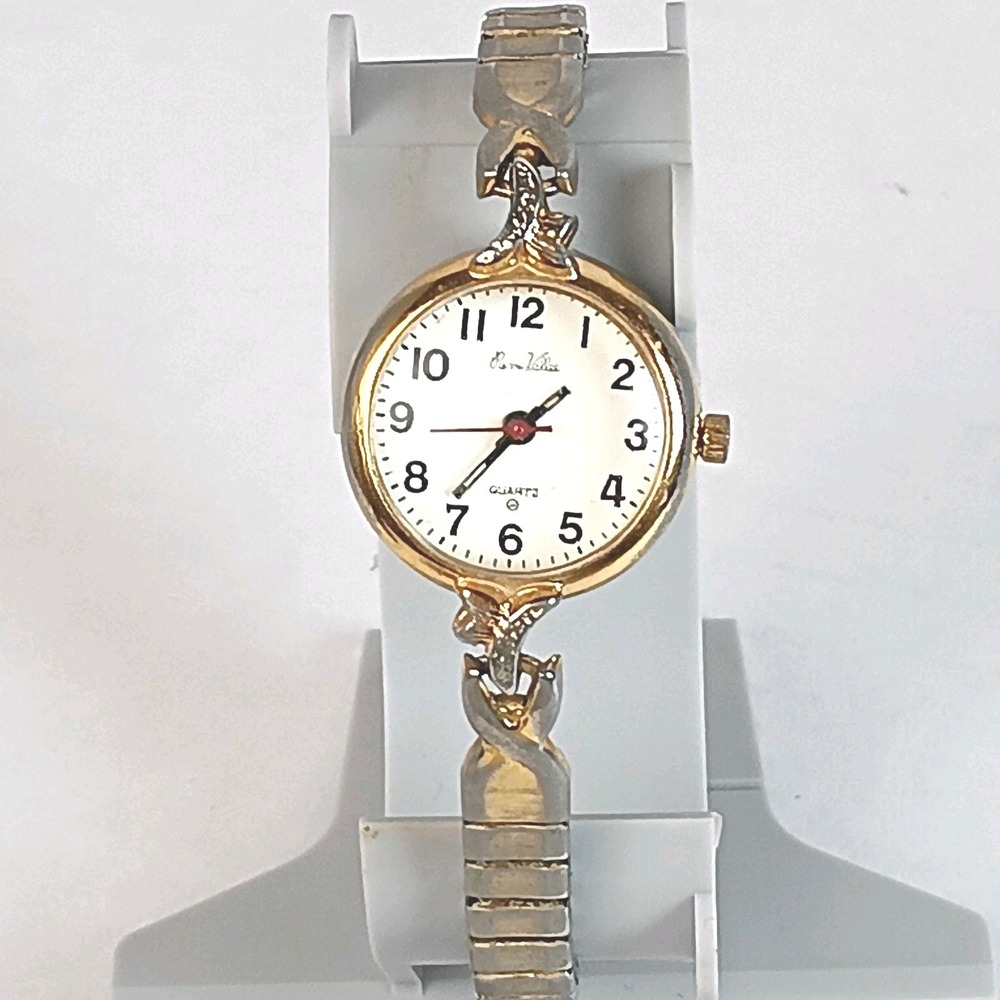 Pierre Vallee Women Wristwatch Kreisler Stainless Steel Band Gld And Svr Tone